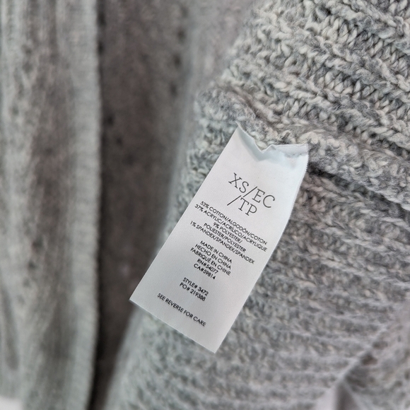 Cabi Cardigan Womens XS Gray Cathedral  Sweater Open Front Duster Long 3472 - Picture 10 of 13